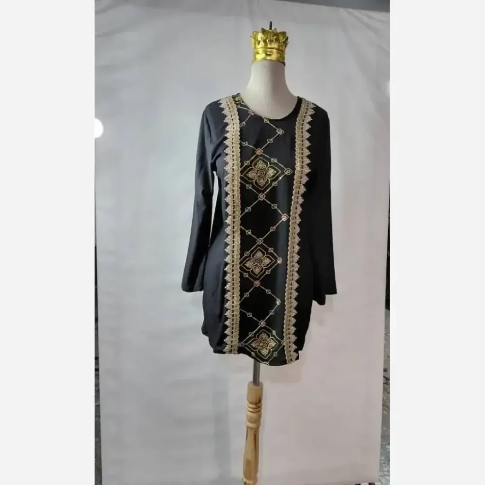 شومیز سنتی زنانه جنس کراش رنگ مشکی سایز فریسایز