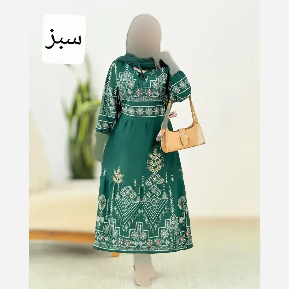 پیراهن ساحلی زنانه طرحدار جنس بوگاتی درجه یک