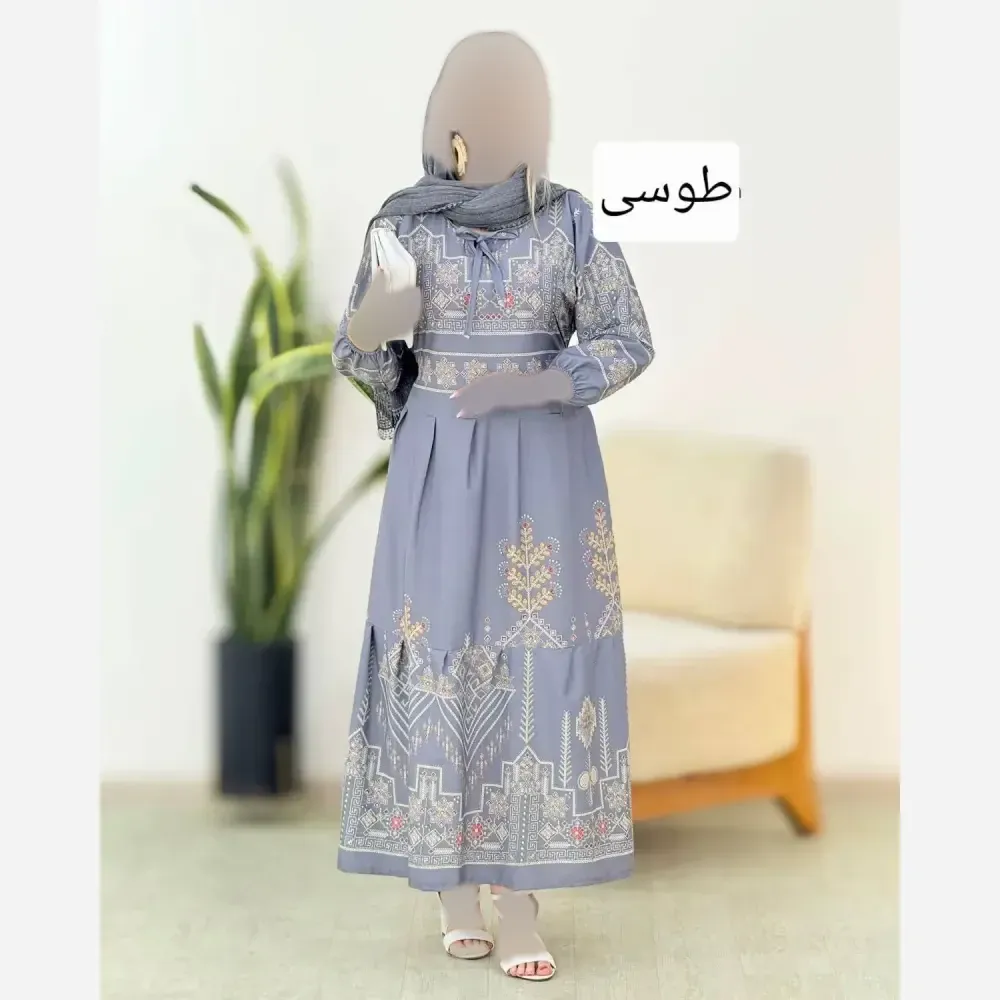 پیراهن ساحلی زنانه طرحدار جنس بوگاتی درجه یک
