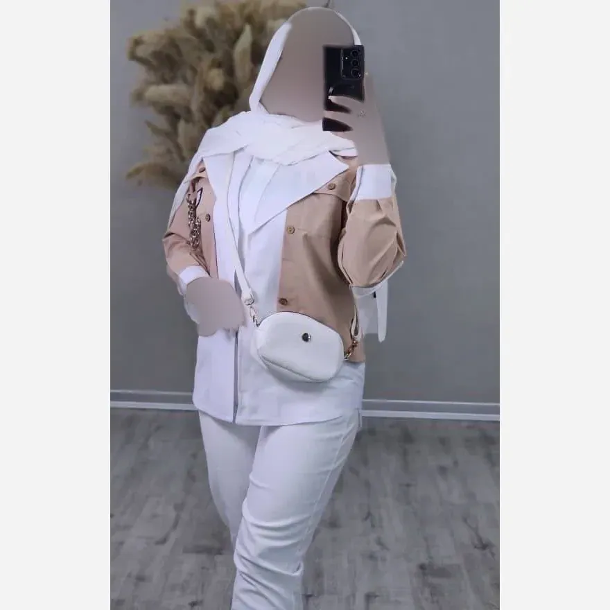 شومیز زنانه مدل کارتیر جنس داکرون درجه یک فری سایز 38 تا 46