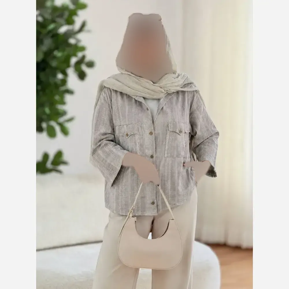 شومیز زنانه کوک دوزی پرنیا فری سایز مناسب 38 تا 46