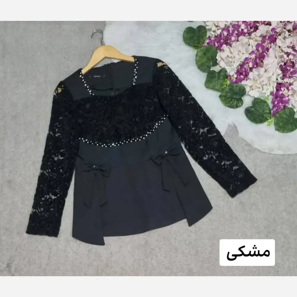 شومیز زنانه مدل روژان جنس مازراتی و گیپور خارجی در رنگبندی متنوع سایز 36 تا 44