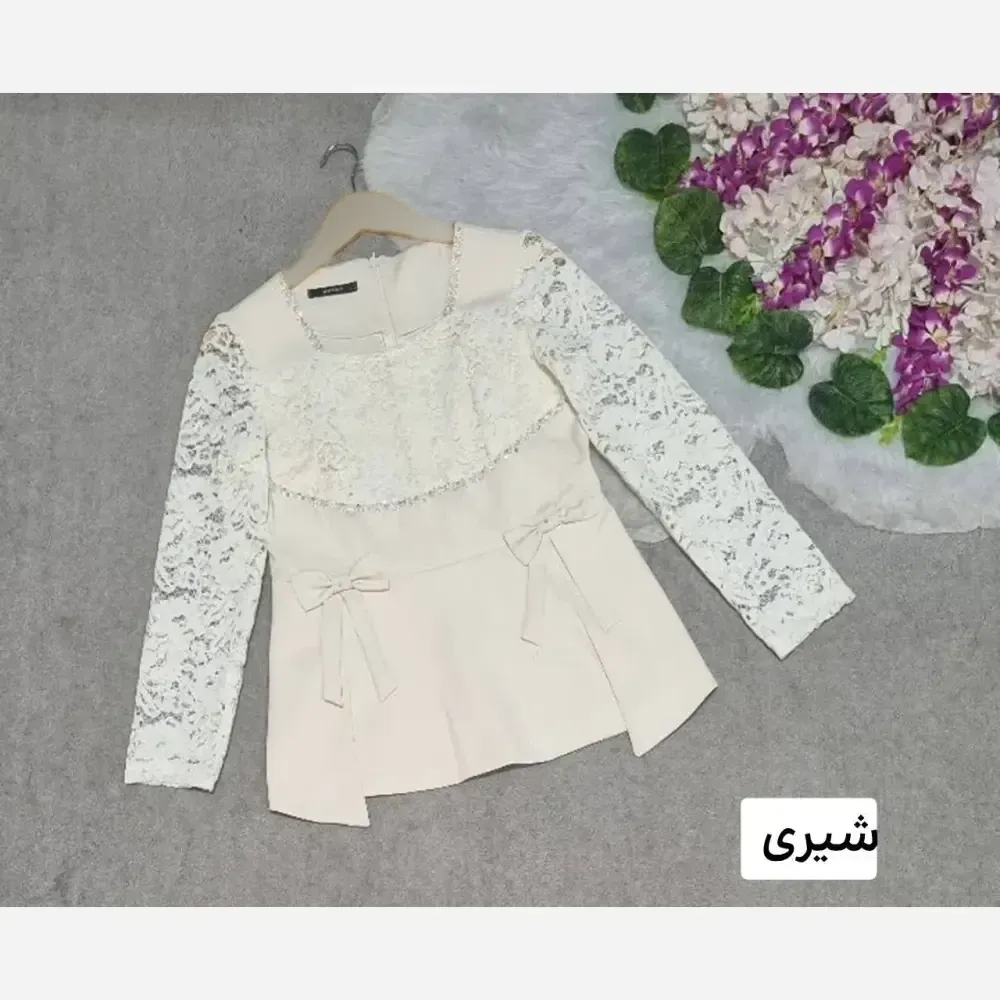 شومیز زنانه مدل روژان جنس مازراتی و گیپور خارجی در رنگبندی متنوع سایز 36 تا 44