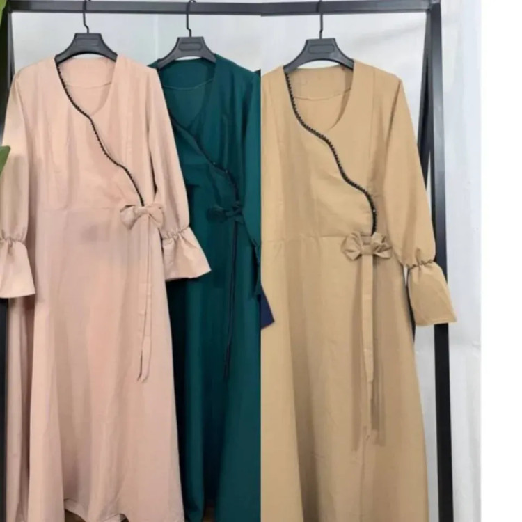 مانتو عبایی زنانه مدل غزاله جنس الیزه درجه یک فری سایز