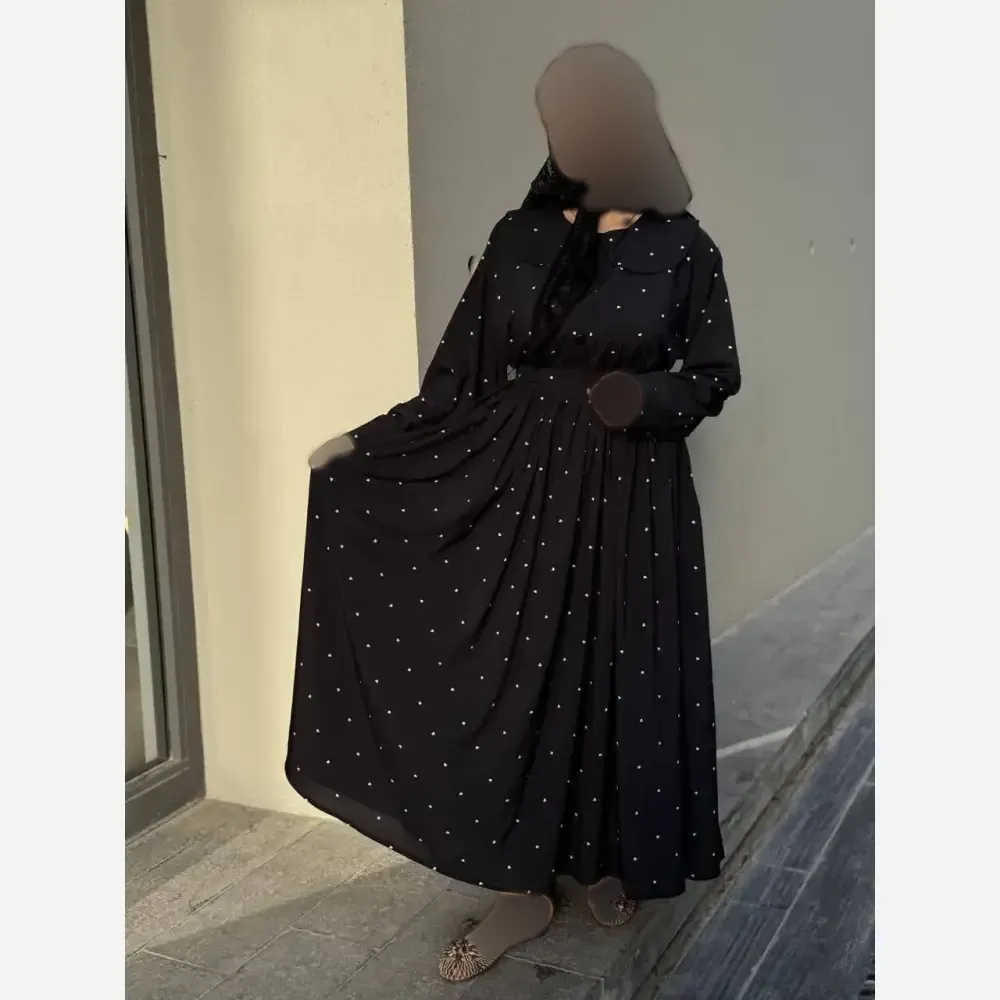 پیراهن زنانه پینترسی طرح قلبی جنس کرپ فلورا فری سایز