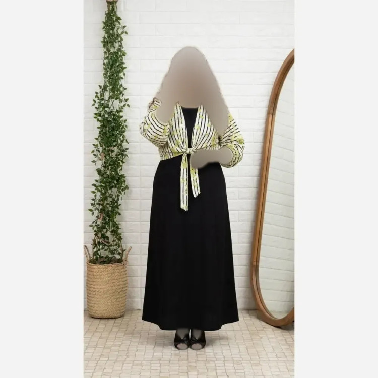 ست سارافون و شومیز زنانه مدل نازی جنس شانتون و نخی فری سایز تا 46