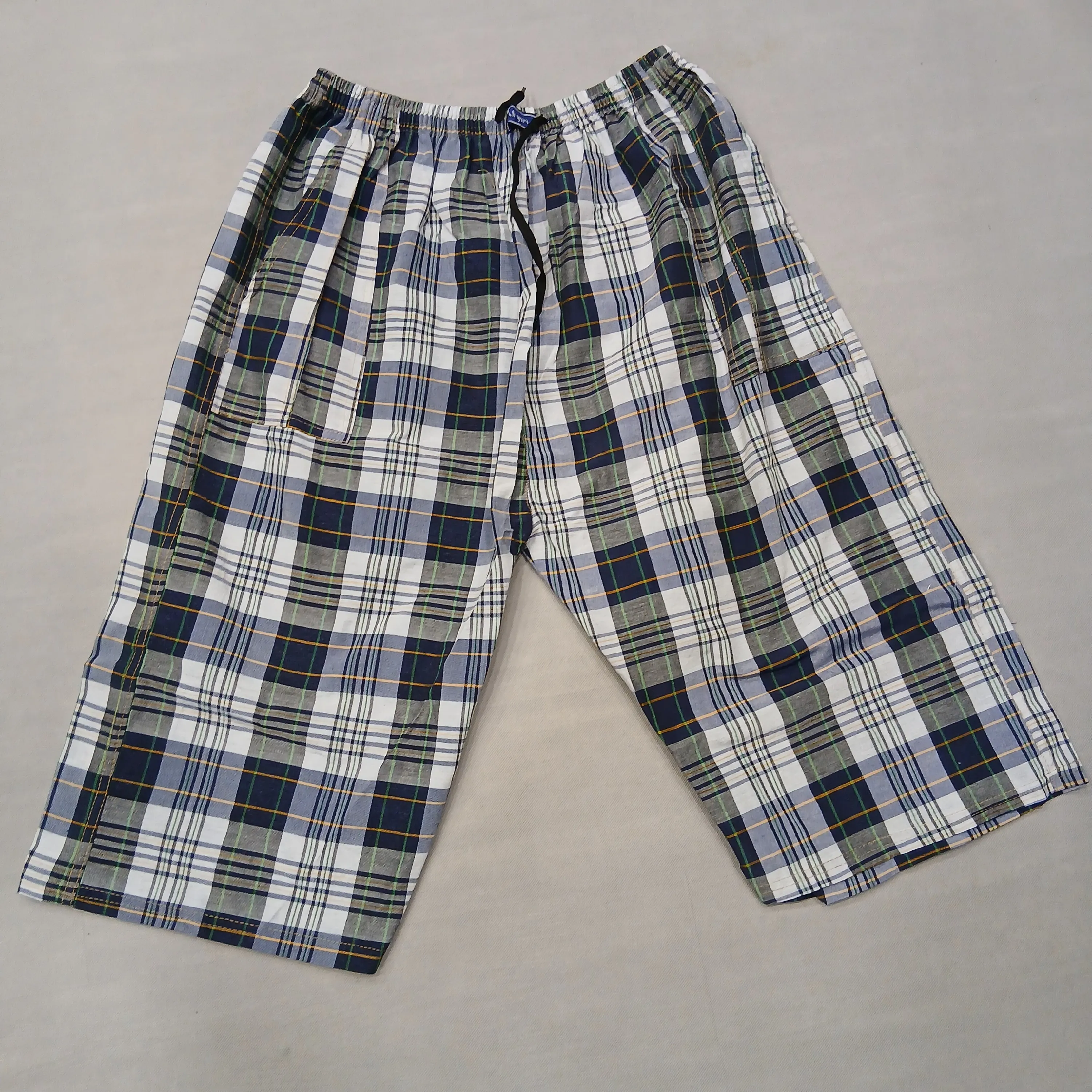 شلوارک مردانه راحتی جنس فلامنت سنگشور شده دو جیب سایزبندی متنوع