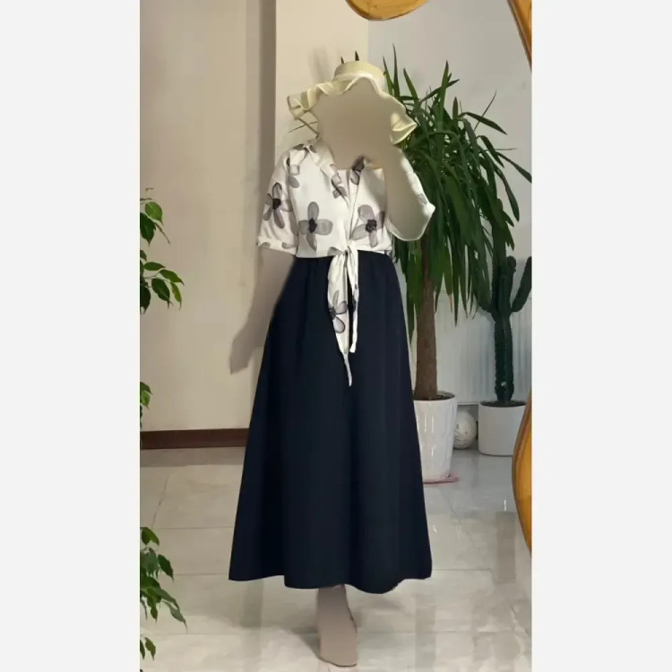 ست شومیز و دامن زنانه مدل شانا جنس شومیز بوگاتی و دامن لنین فری سایز (2)