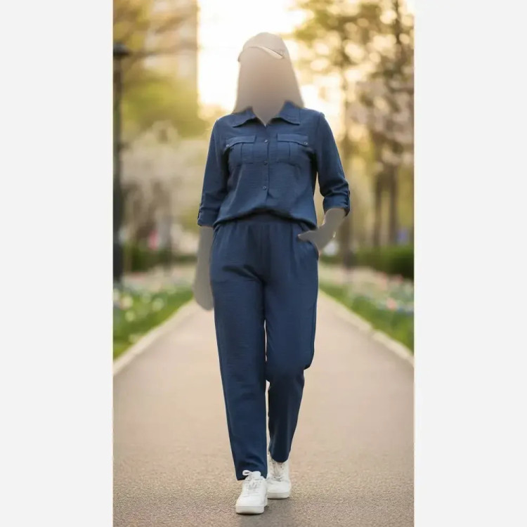 ست مانتو و شلوار زنانه مدل راحیل جنس صوفیا ژاکارد فری سایز