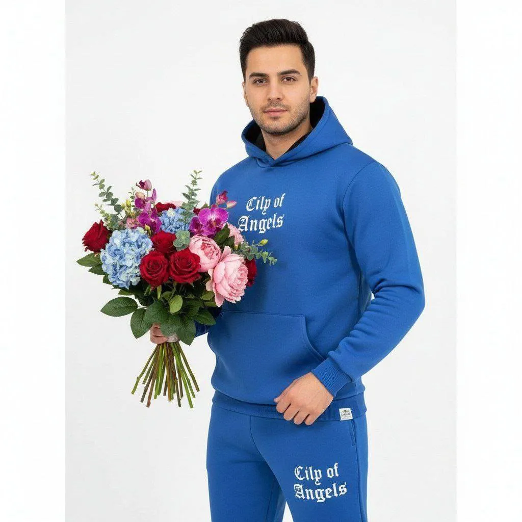 ست هودی و شلوار مردانه دورس توکرکی رنگ نسکافه ای سایز L