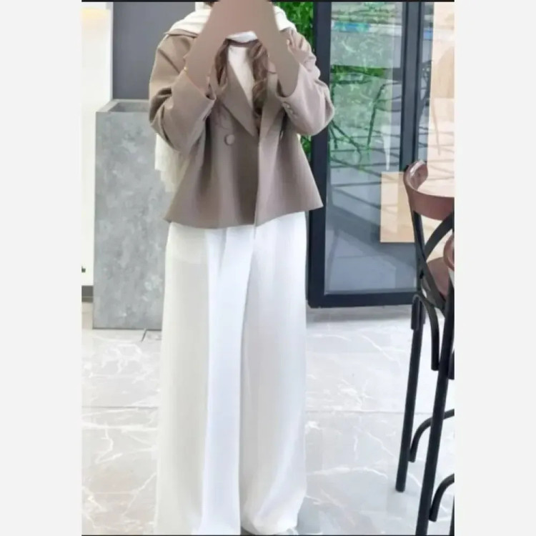 کت و شلوار زنانه مدل نیلدا جنس مازراتی فری سایز تا 46