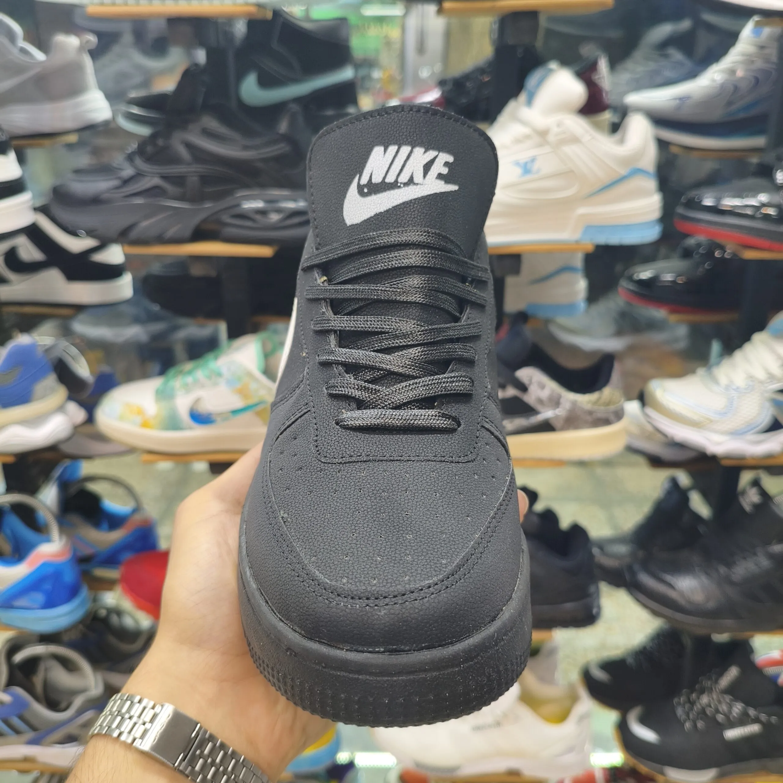 کتونی نایک ایرفورس 1 مردانه مشکی مدل Triple Black