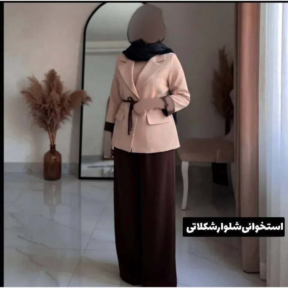 کت و شلوار زنانه مدل آزیتا جنس مازراتی فری سایز تا 46