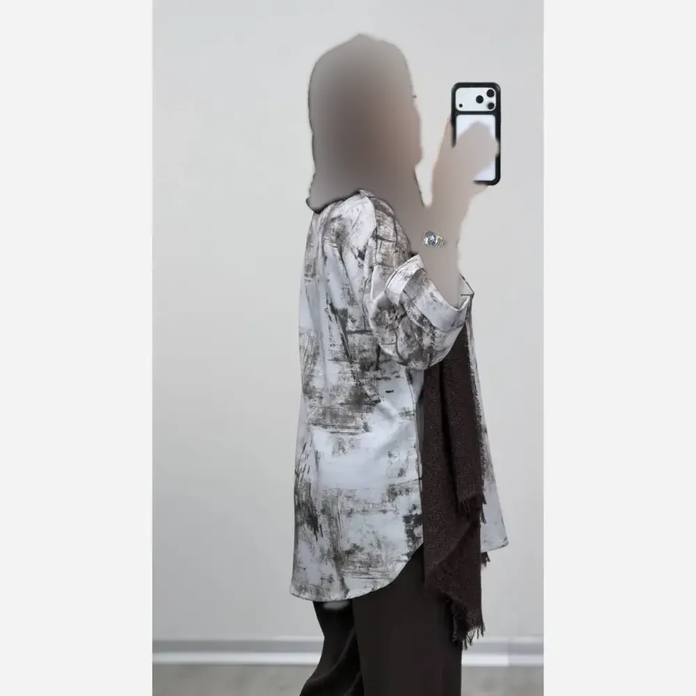 تونیک مانتویی زنانه مدل هلیا جنس صوفیا گازوئیلی فری سایز تا 48
