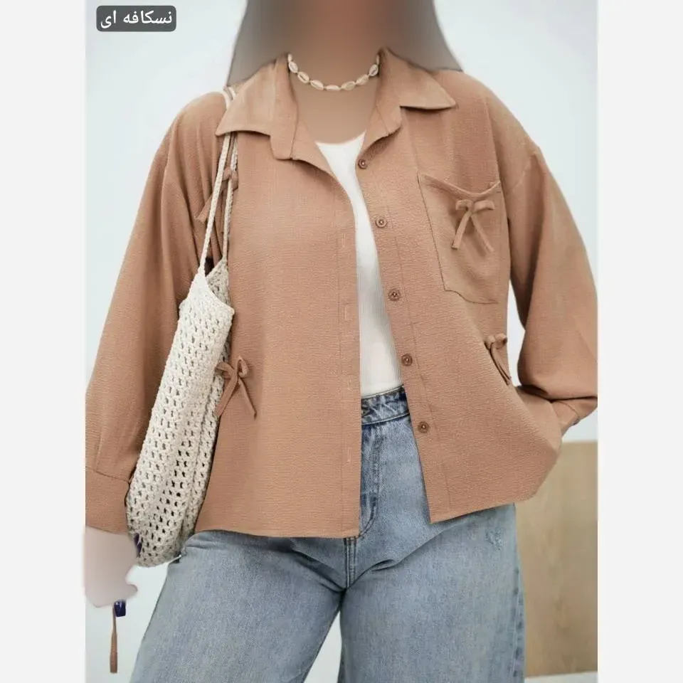 مانتو پاپیون زنانه جنس السا درجه یک فری سایز 36 تا 48