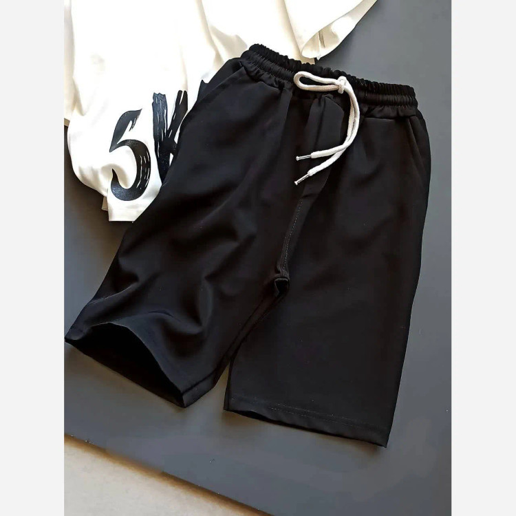 ست تیشرت و شلوارک پسرانه مدل اسکات جنس پنبه و مازراتی سایز 50 تا 65