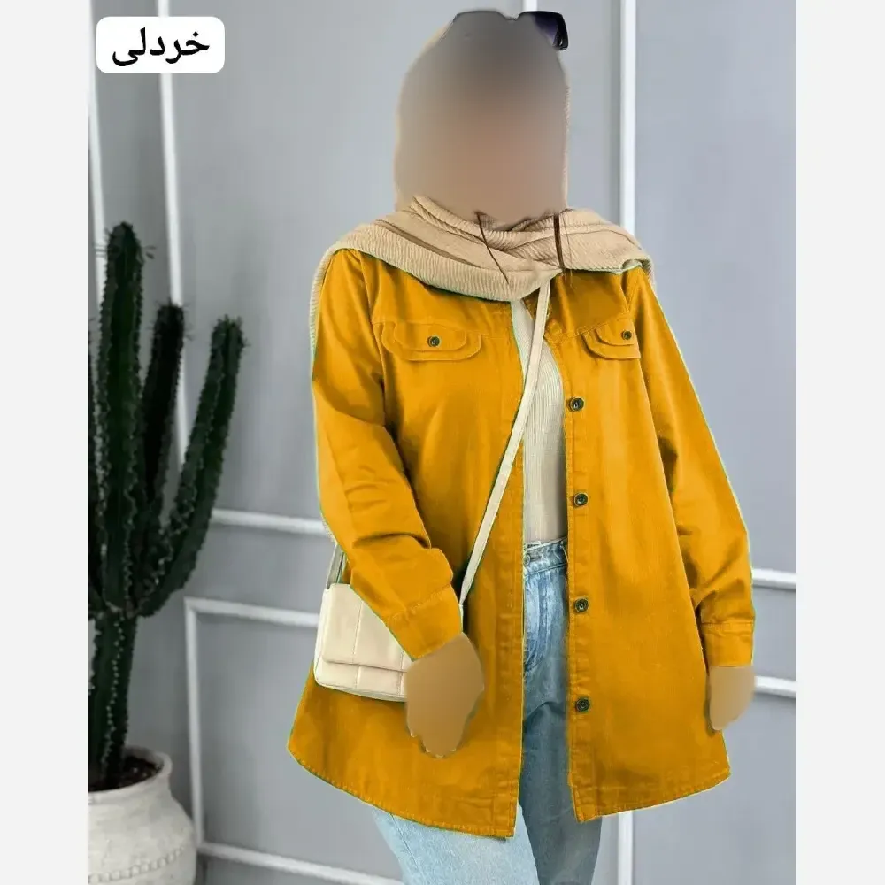 تونیک مانتویی زنانه جنس کرسپو دکمه دار فری سایز مناسب سایز 38 تا 46