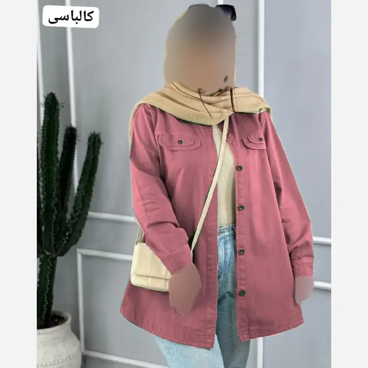 تونیک مانتویی زنانه جنس کرسپو دکمه دار فری سایز مناسب سایز 38 تا 46
