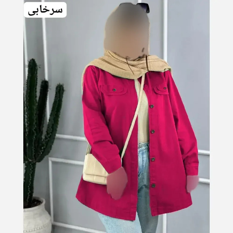 تونیک مانتویی زنانه جنس کرسپو دکمهدار فری سایز