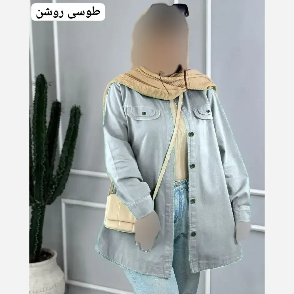 تونیک مانتویی زنانه جنس کرسپو دکمهدار فری سایز
