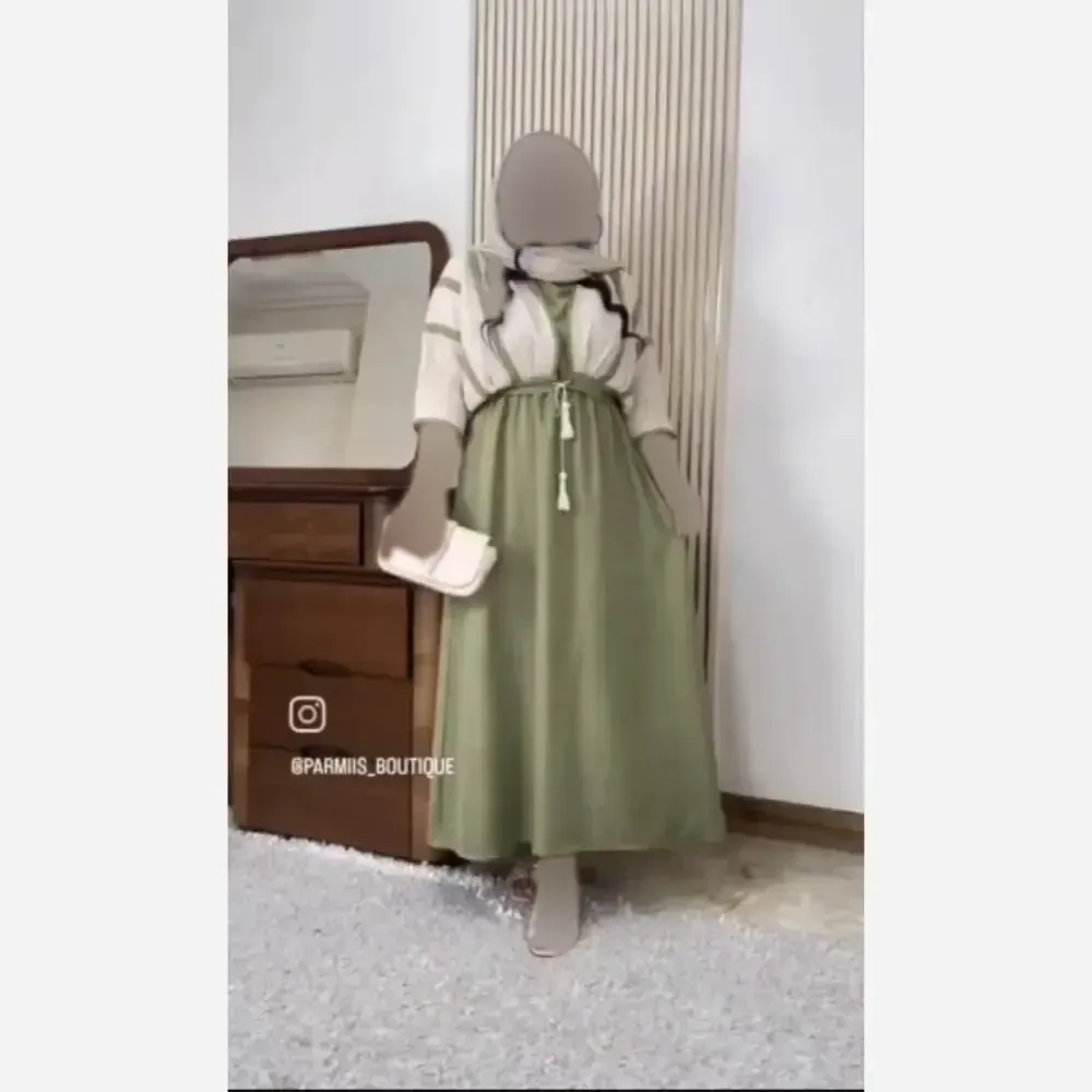 ست سارافون و کراپ زنانه مدل نرگس جنس شانتون و لنین فری سایز 36 تا 46