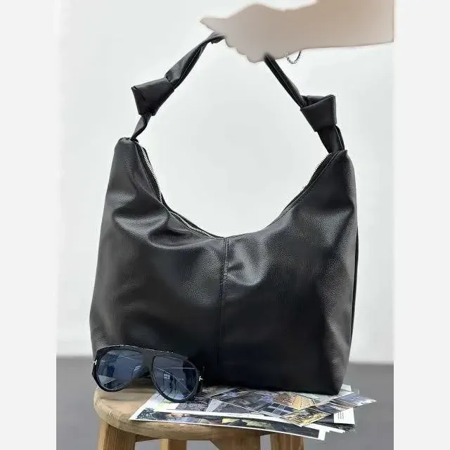 کیف چرمی بند گره ای سبک و جادار ابعاد 30 در 40 سانتی متر