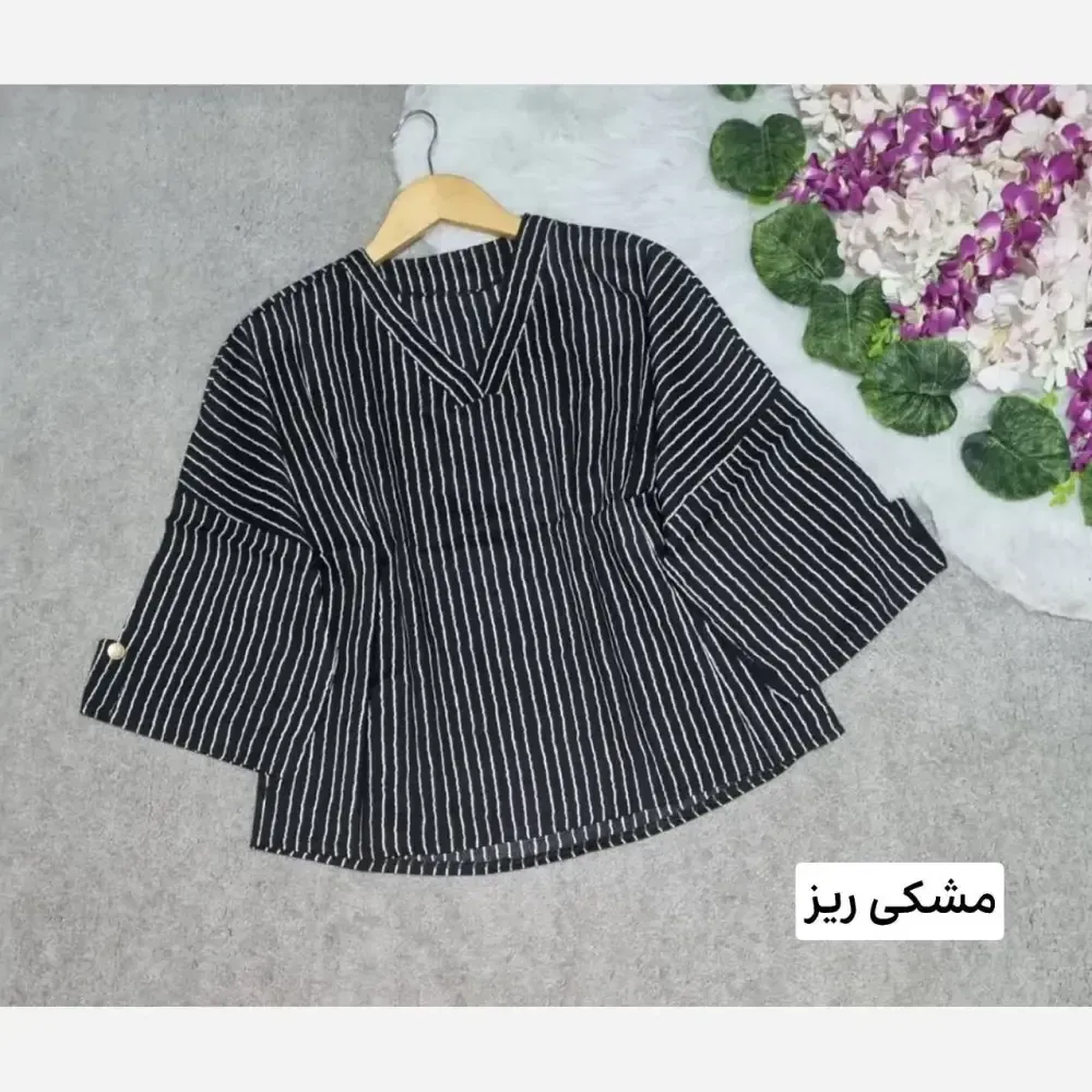 شومیز نخی یقه V زنانه فری سایز 36 تا 46
