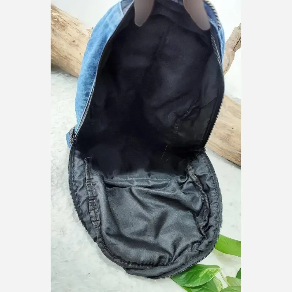 کوله پشتی لی مدل یکتا جنس جین ابعاد 40 در 30 رنگ آبی