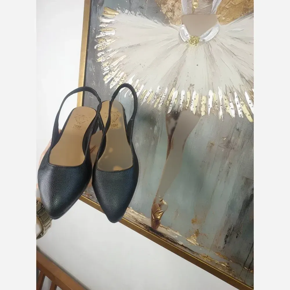 کفش کلاسیک زنانه مشکی با زیره پلیمر درجه یک و پاشنه 3 سانتی