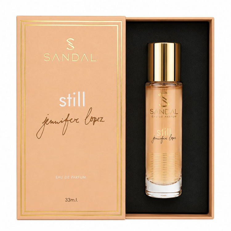 عطر جیبی زنانه صندل مدل still jennifer lopez با رایحه گلی و تند حجم 33 میلیلیتر