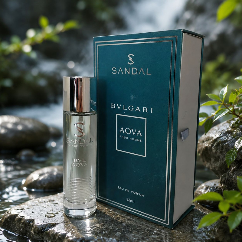 عطر جیبی مردانه صندل مدل آکوا بولگاری حجم 33 میلی لیتر