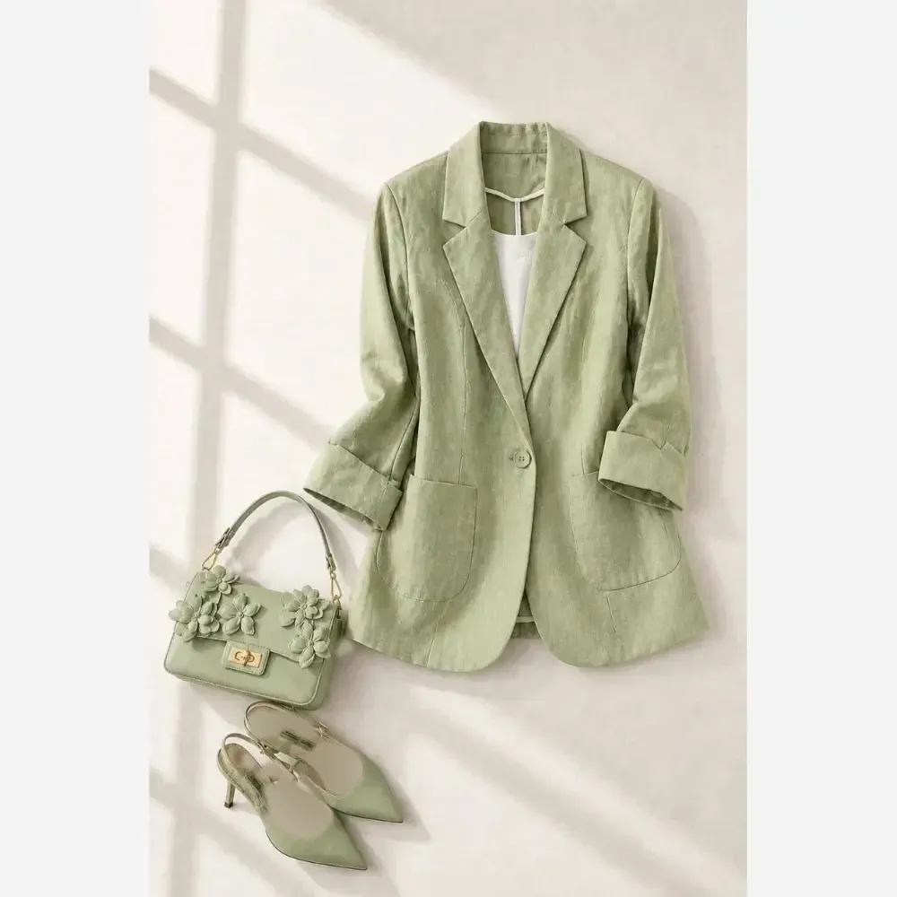 کت زنانه طرح وک جنس لنین اعلا سایز 38 تا 46