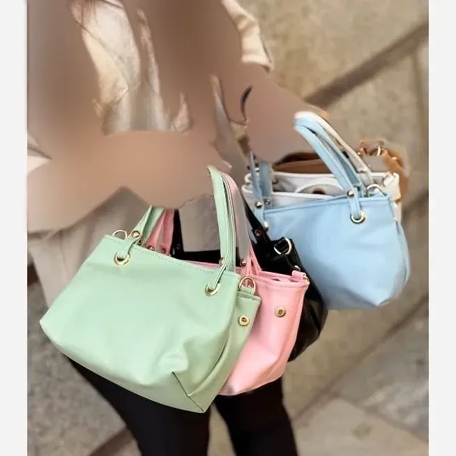 کیف مینی بگ چرم صنعتی مدل مینیمال رنگ سبز ابعاد 14 در 20