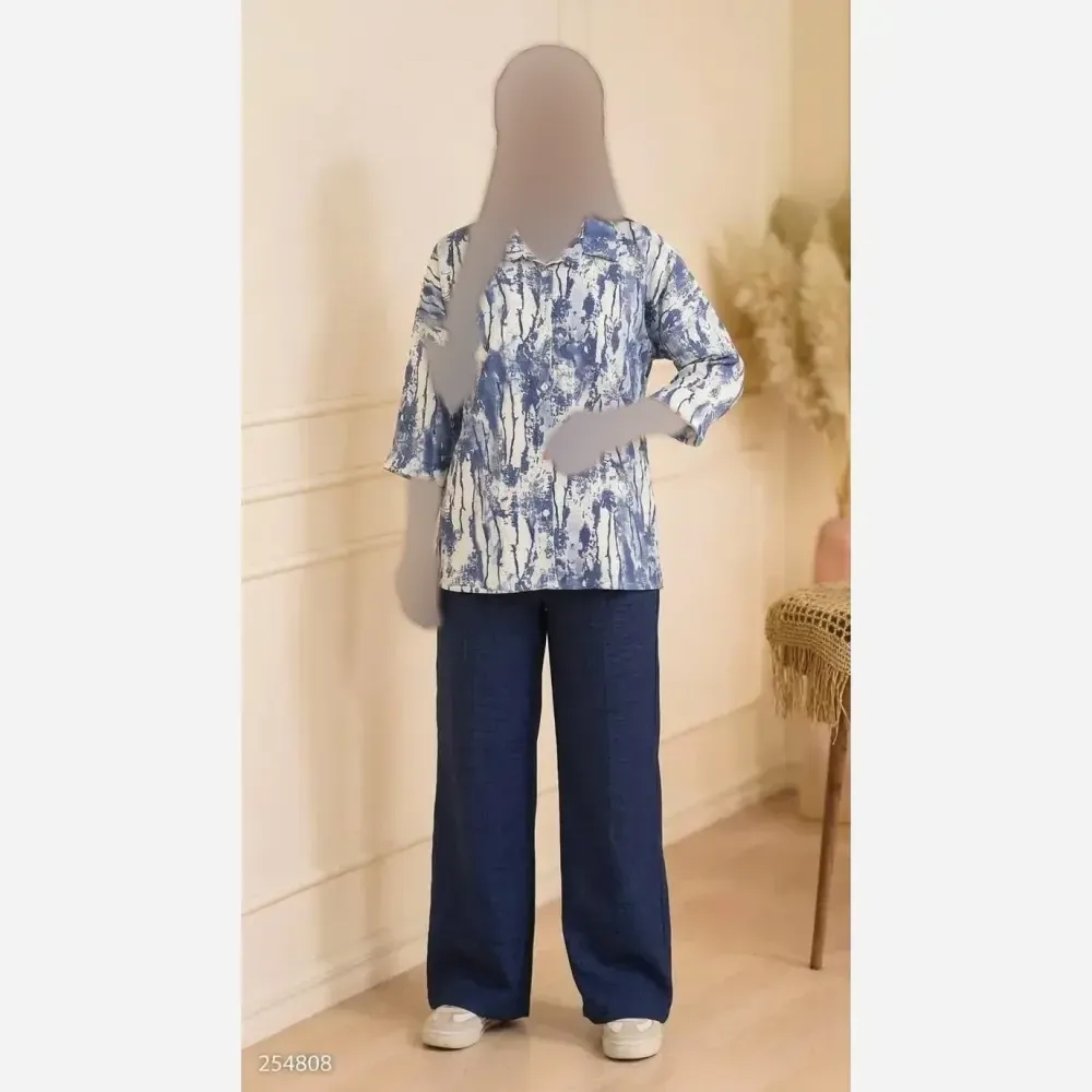 ست شومیز و شلوار زنانه جنس گازوئیلی و شانتون سایز 40 تا 48
