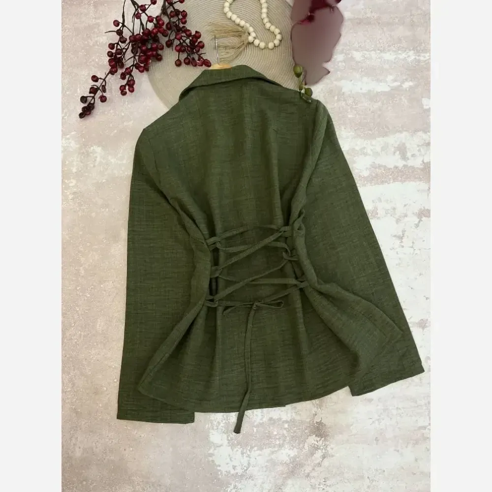 شومیز زنانه مدل کاترینا جنس ژاکلین فری سایز بندینکی