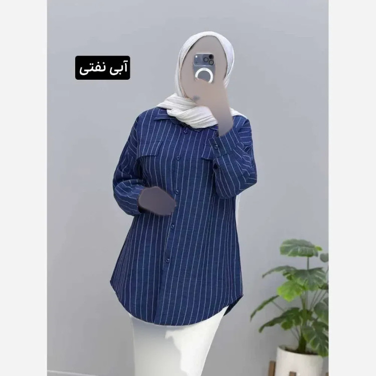 شومیز مانتویی زنانه مدل سیمین جنس صوفیا کجراه دیپلمات فری سایز