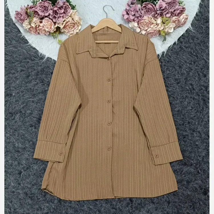 شومیز مانتویی زنانه جنس آیوا پلاس فری سایز 38 تا 46