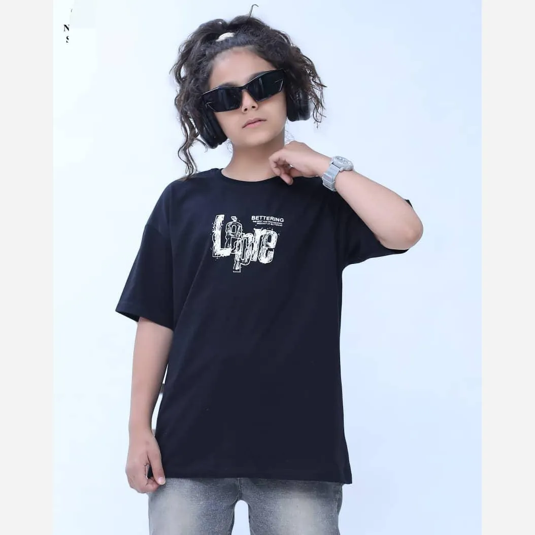 تیشرت مشکی محرمی اسپرت دخترانه و پسرانه سایز 3 تا 14 سال کد NGN5991