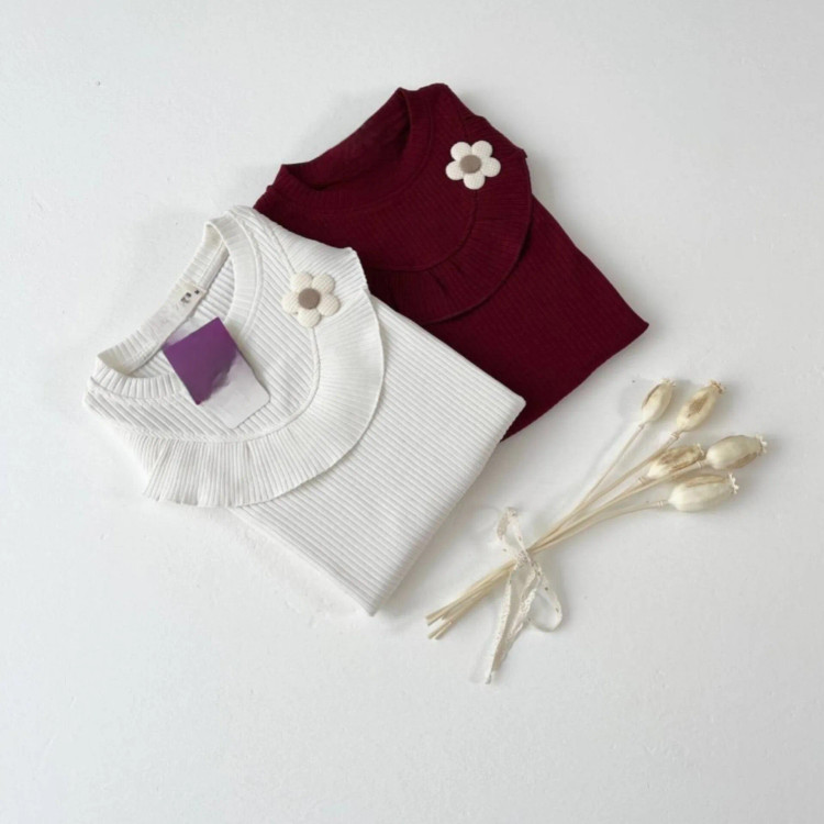 تیشرت دخترانه پنبه کبریتی گلدار سایز 2 تا 8 سال