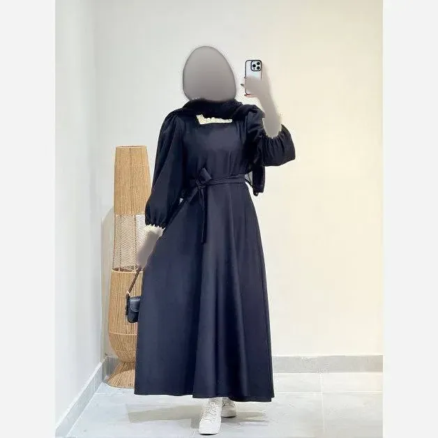 پیراهن زنانه یقه گیپور مدل شهرزاد رنگ مشکی سایز فری 38 تا 46 (2)