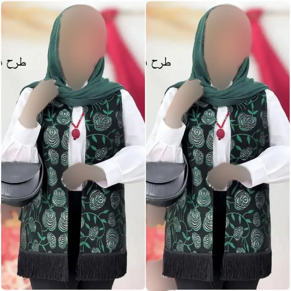 شومیز زنانه مدل ناردون جنس تافته و پرشین رنگ گل سبز سایز فری 38 تا 46