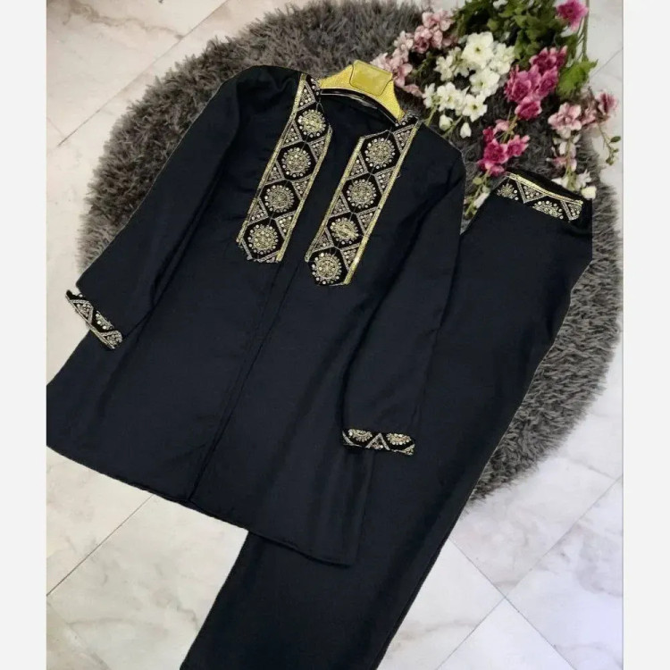 کت شلوار بهدوخت جنس پرشین مکانیک رنگ طلایی نقره ای سایز فری 36 تا 46