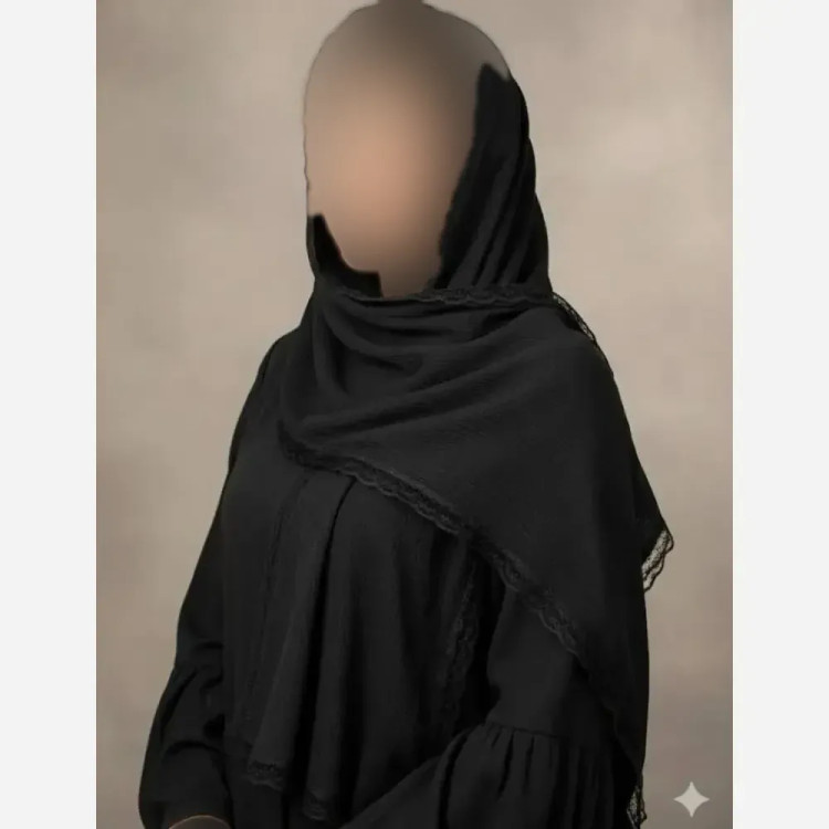 شال پلیسه لبه توری مجلسی سایز بزرگ ابعاد 180 در 75 سانتی متر