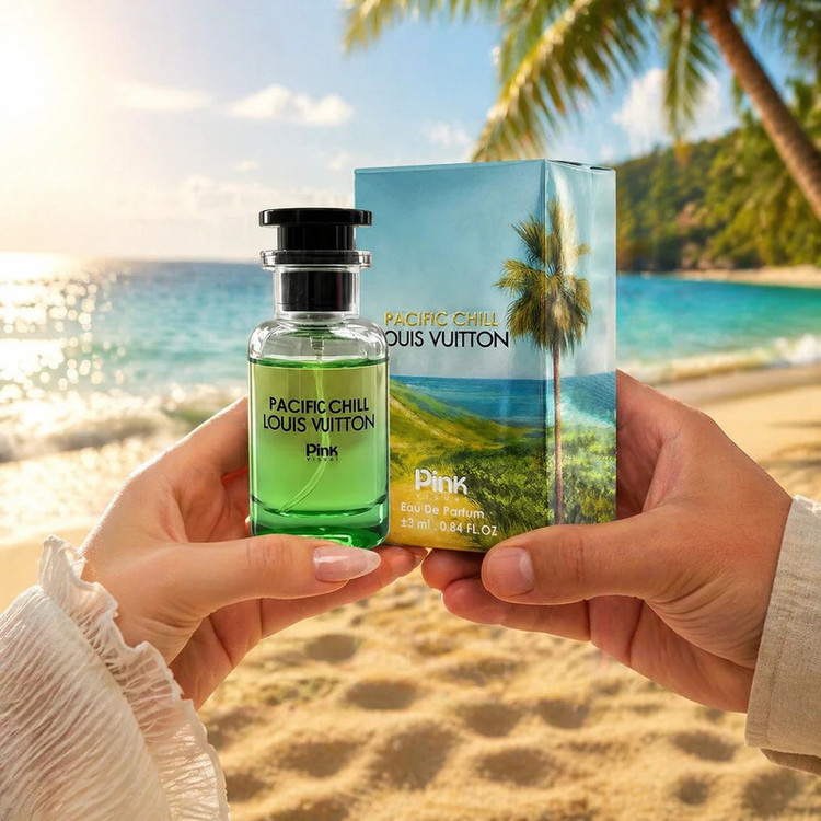 عطر جیبی پینک ویژوآل مدل Louis Vuitton Pacific Chill با رایحه
گرم حجم 25 میلیلیتر