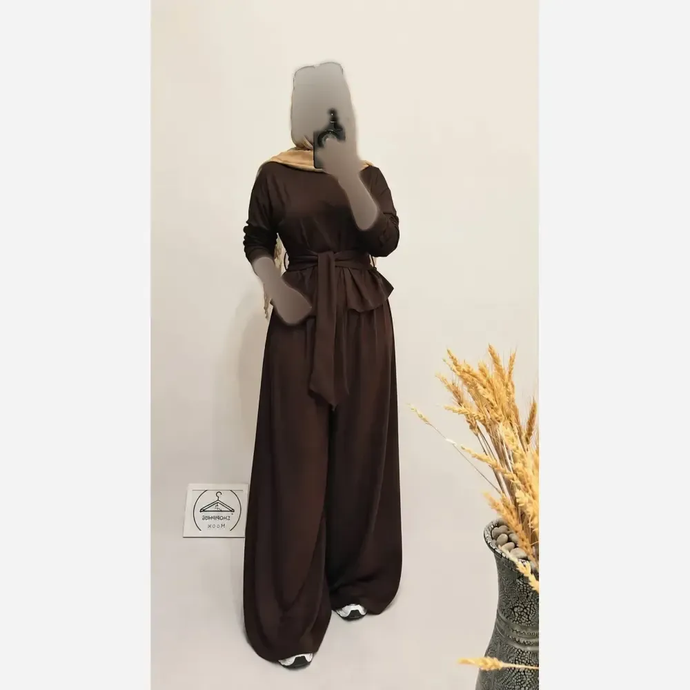 ست شومیز و شلوار زنانه مدل مانیا جنس کرپ مازراتی درجه یک