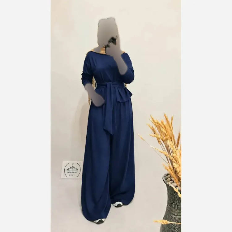 ست شومیز و شلوار زنانه مدل مانیا جنس کرپ مازراتی درجه یک