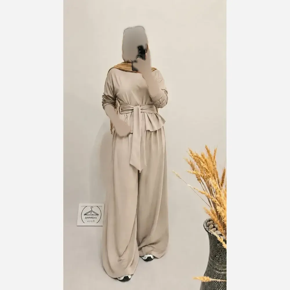 ست شومیز و شلوار زنانه مدل مانیا جنس کرپ مازراتی درجه یک