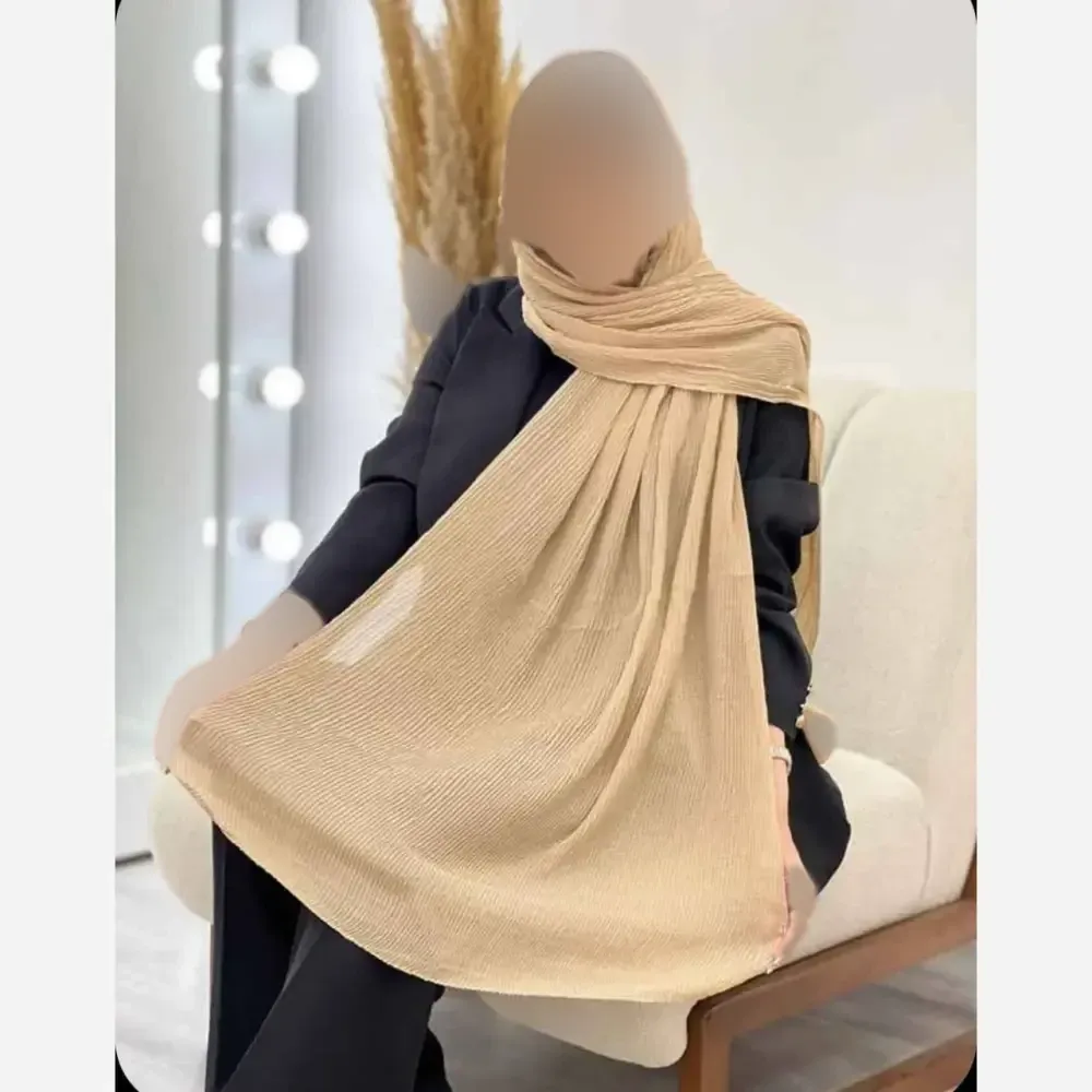 شال پلیسه لمه دوزی قواره بزرگ 75 در 175 سانتیمتر