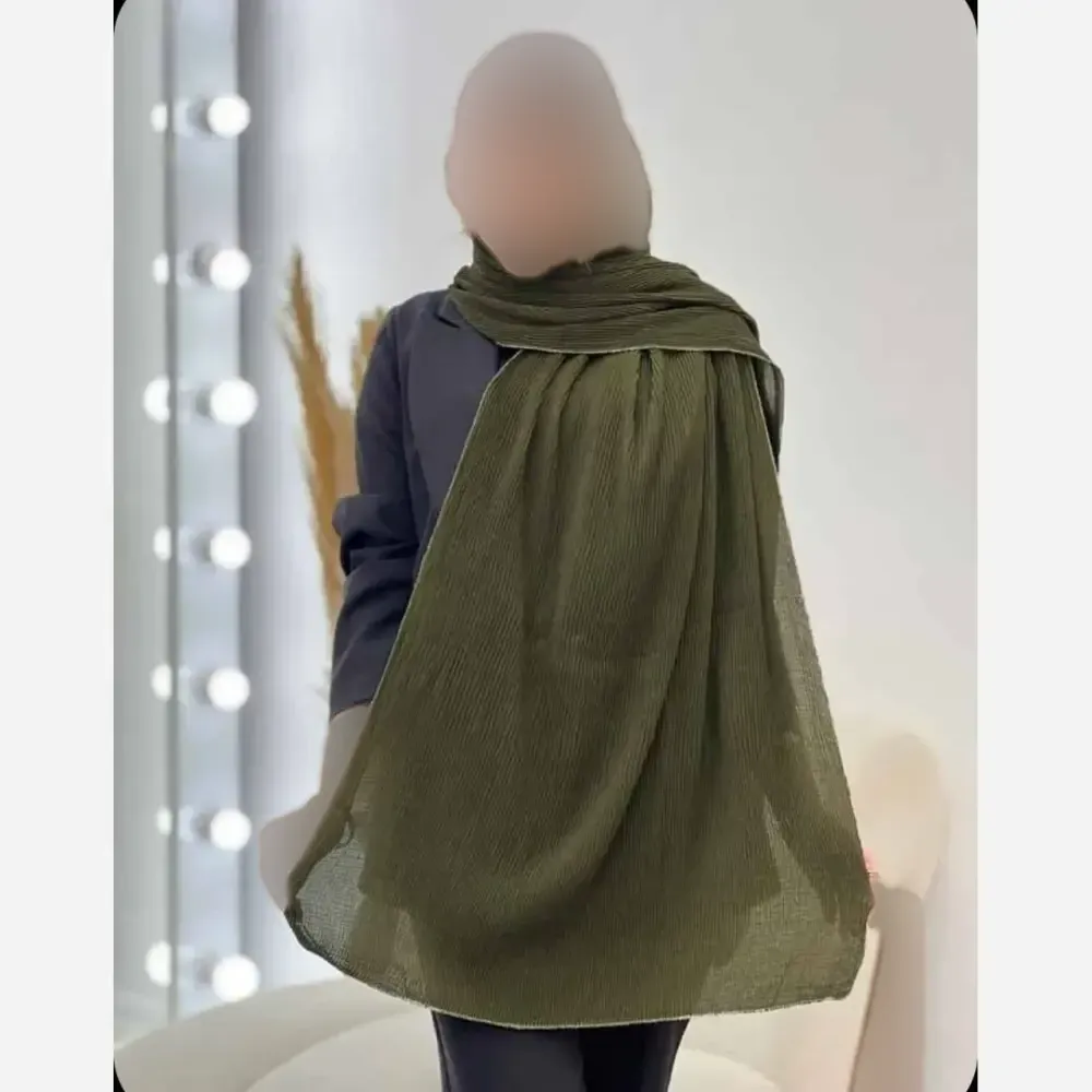 شال پلیسه لمه دوزی قواره بزرگ 75 در 175 سانتیمتر