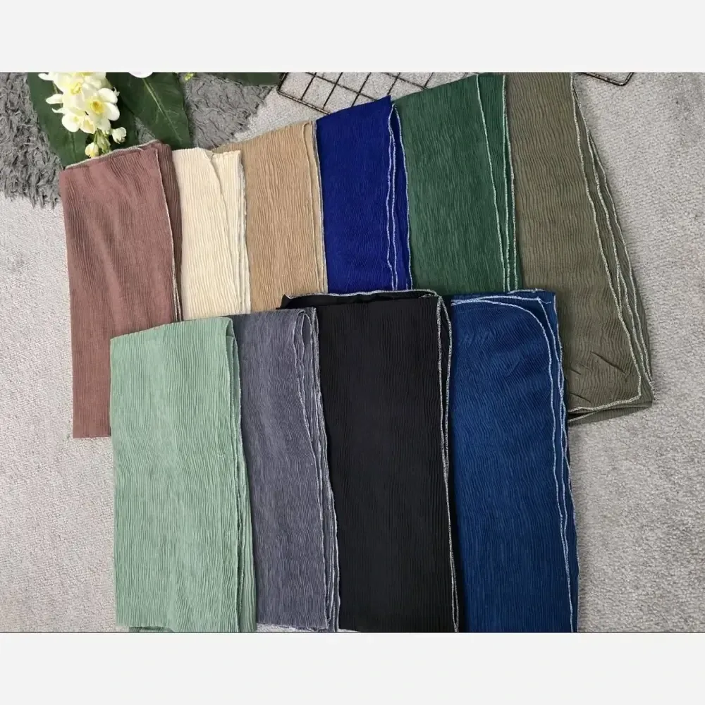 شال پلیسه لمه دوزی قواره بزرگ 75 در 175 سانتیمتر